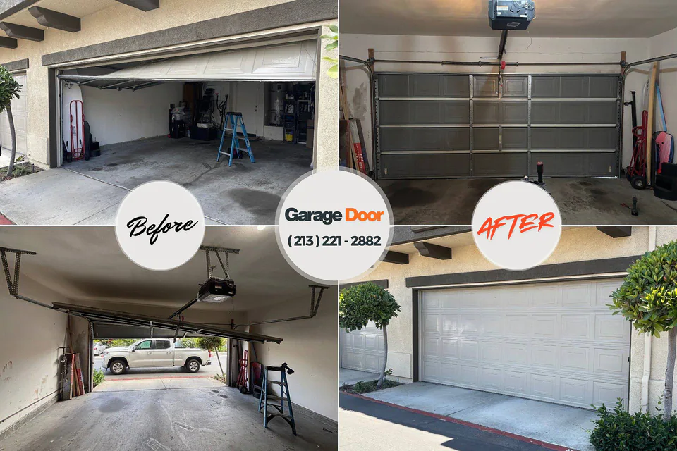 Before and after: garage door repair New York, NY